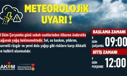 Andırın’da Sağanak Yağış Uyarısı!