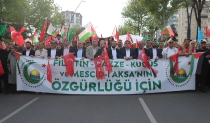 KAHRAMANMARAŞ’TA GAZZE İÇİN TEK YÜREK: BİNLER İSRAİL’E “DUR” DEDİ!