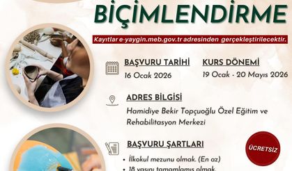 ONİKİŞUBAT’TA SERAMİK KURSU BAŞLIYOR