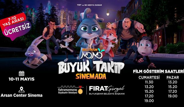 Büyükşehir, “Akıllı Tavşan Momo” Filmini Minik İzleyicilerle Buluşturuyor