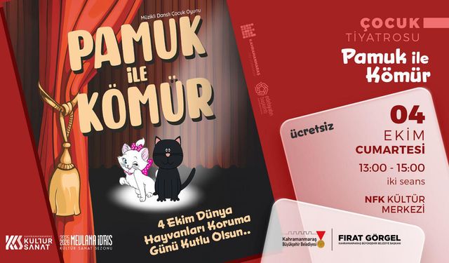 “Pamuk ile Kömür” 4 Ekim’de Minikleri Eğlendirmeye Geliyor
