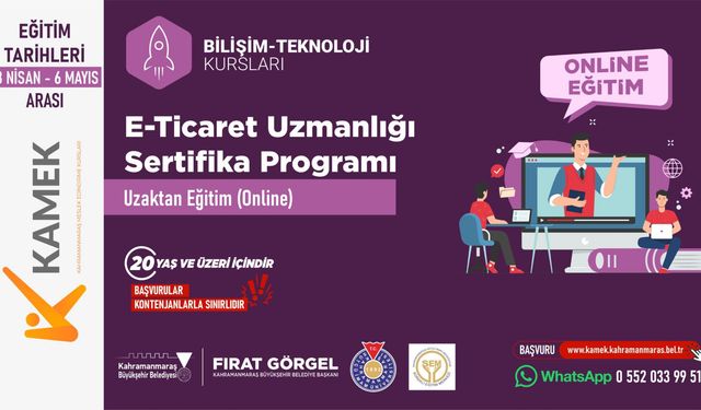 KAMEK’in E-Ticaret Uzmanlığı Eğitimine Başvurular Başladı!