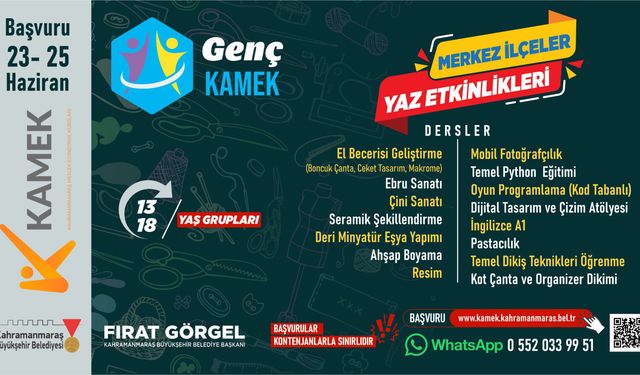 Büyükşehir’in Genç KAMEK Kurslarında Kayıt Zamanı; Başvurular Başladı