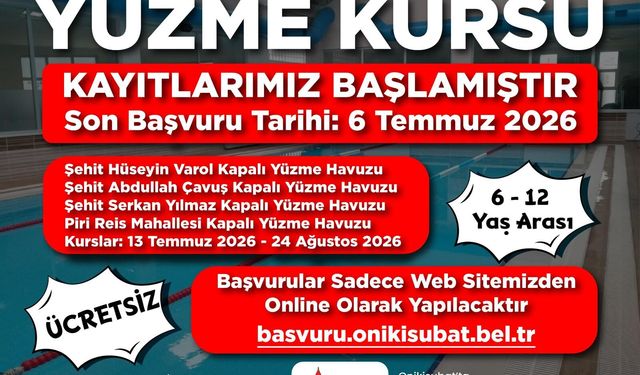 ÜCRETSİZ YÜZME KURSLARI BAŞLIYOR