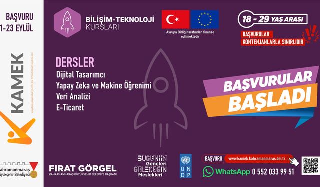 KAMEK’TE GÜZ DÖNEMİ KURSLARINA BAŞVURULAR BAŞLADI