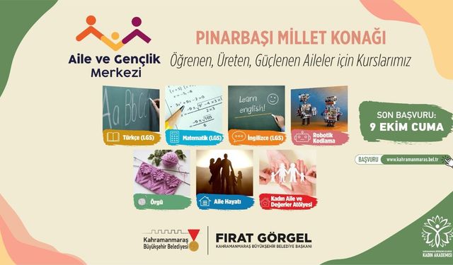 PINARBAŞI MİLLET KONAĞI’NDA KADINLAR VE ÖĞRENCİLER İÇİN EĞİTİM DÖNEMİ BAŞLIYOR