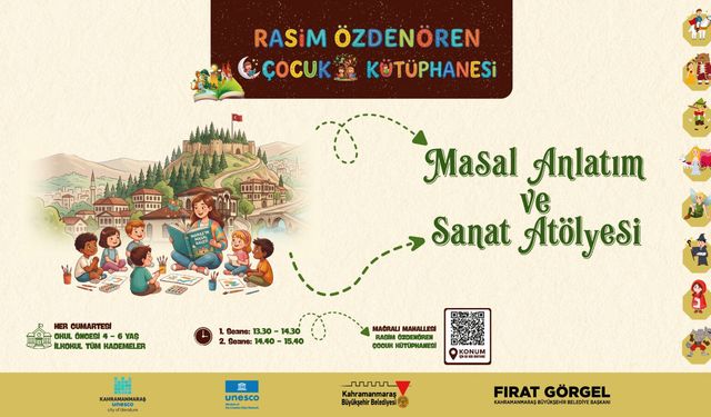 MİNİKLERİN CUMARTESİ KEYFİ MASAL VE SANATLA TAÇLANIYOR