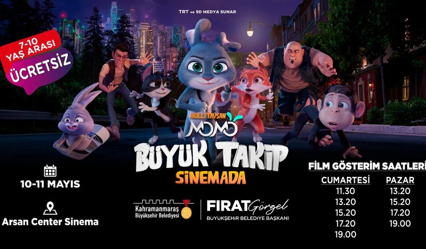 Büyükşehir, “Akıllı Tavşan Momo” Filmini Minik İzleyicilerle Buluşturuyor