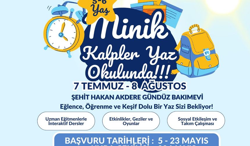 Onikişubat Belediyesi’nin ‘Minik Kalpler Yaz Okulu’na Başvurular Başladı