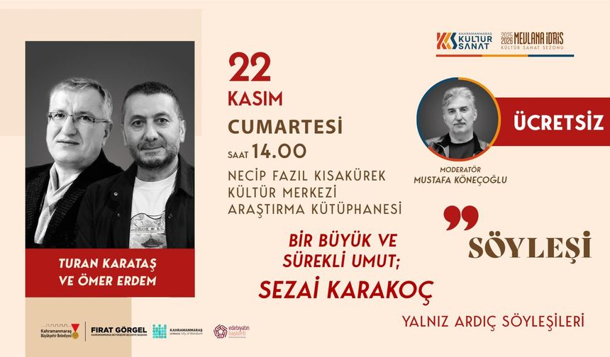 Diriliş Şairi Sezai Karakoç’un Yazın Hayatı Ele Alınacak