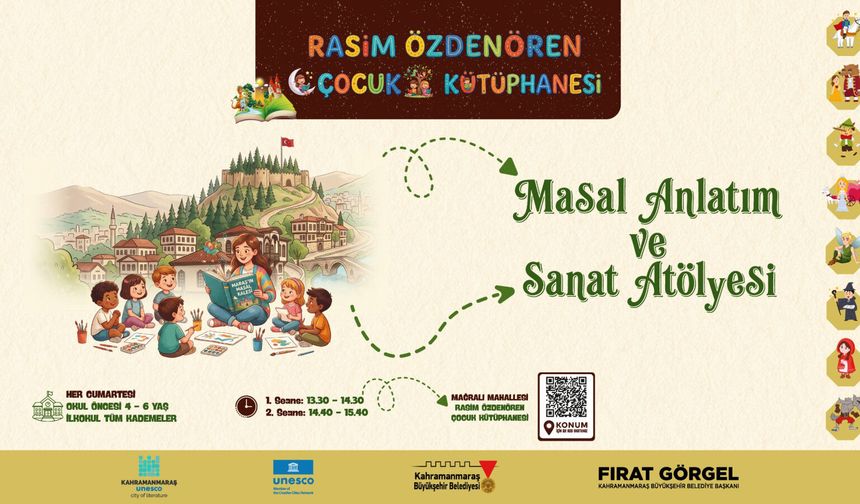 MİNİKLERİN CUMARTESİ KEYFİ MASAL VE SANATLA TAÇLANIYOR