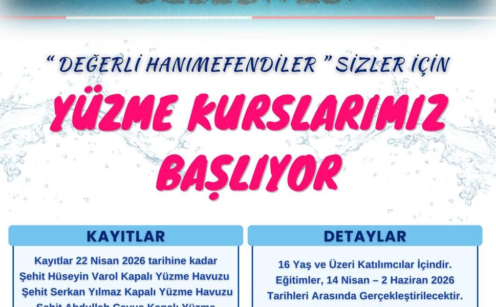 KADINLARA ÖZEL YÜZME KURSU