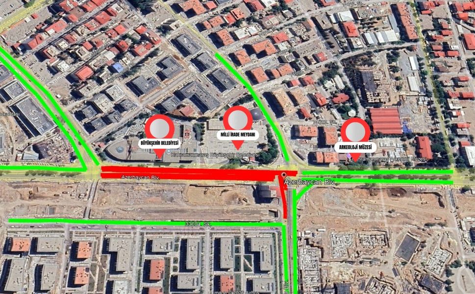 Sürücülerin Dikkatine; Azerbaycan Bulvarı’nda Geçici Trafik Düzenlemesi!