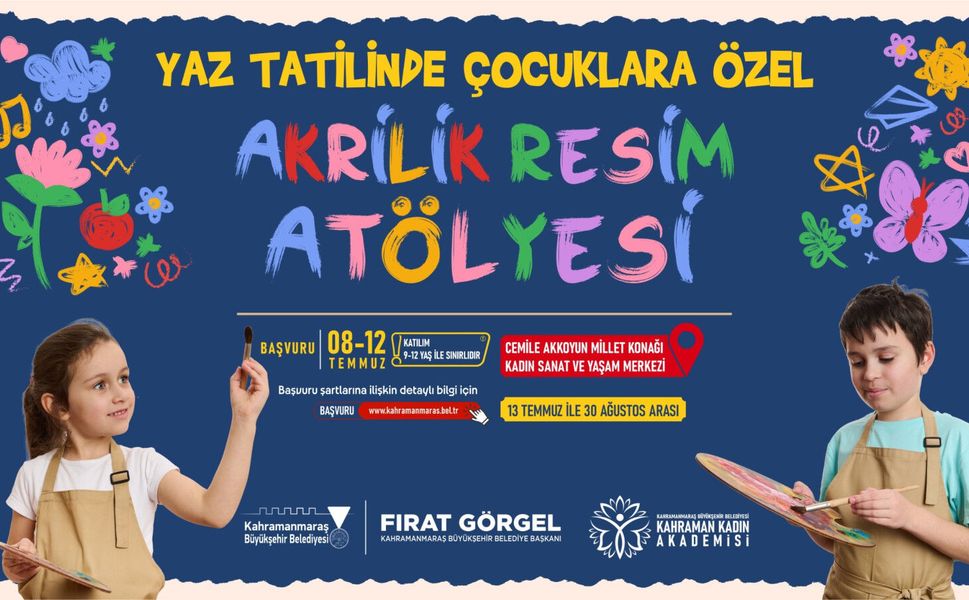 Büyükşehir’den Çocuklara Yaz Hediyesi; Akrilik Resim Atölyesi Başlıyor