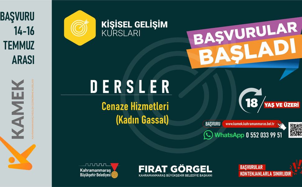 KAMEK’te Kadın Gassal Kursuna Başvurular Başladı!