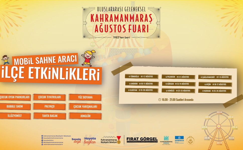 GELENEKSEL AĞUSTOS FUARI’NIN ÇOCUK ETKİNLİKLERİ İLÇELERE TAŞINIYOR