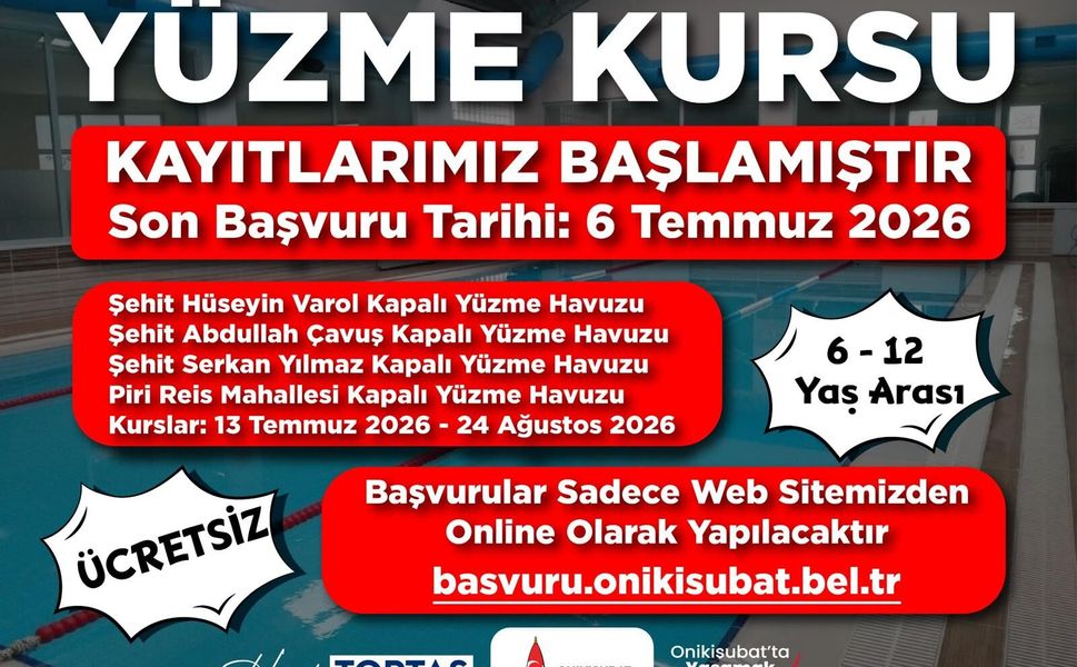 ÜCRETSİZ YÜZME KURSLARI BAŞLIYOR