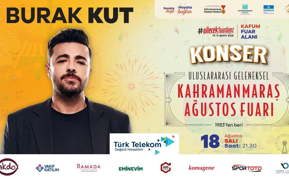 AĞUSTOS FUARI, SALI GÜNÜ BURAK KUT KONSERİYLE DEVAM EDECEK