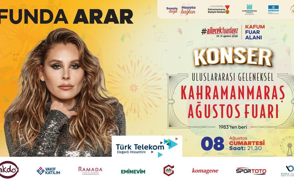 FUNDA ARAR, CUMARTESİ GÜNÜ KAFUM’DA SAHNE ALACAK