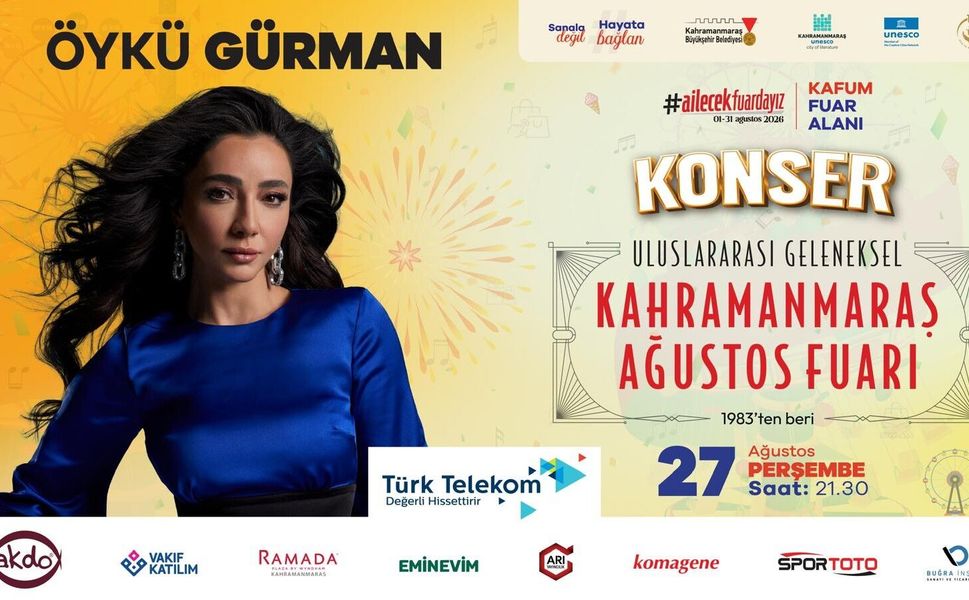ÖYKÜ GÜRMAN, PERŞEMBE GÜNÜ KAFUM’DA SAHNE ALACAK
