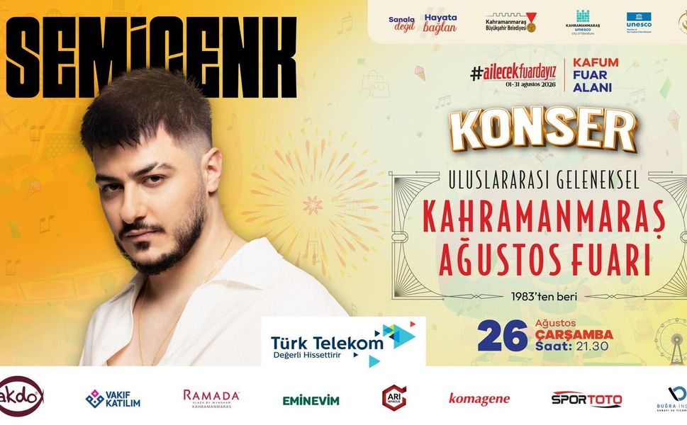 SEMİCENK, ÇARŞAMBA GÜNÜ AĞUSTOS FUARI’NDA SAHNE ALACAK