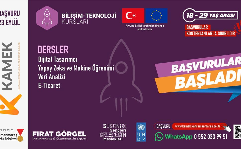 KAMEK’TE GÜZ DÖNEMİ KURSLARINA BAŞVURULAR BAŞLADI