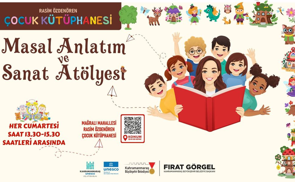 MASAL ANLATIM VE SANAT ATÖLYESİ MİNİKLERİ BEKLİYOR