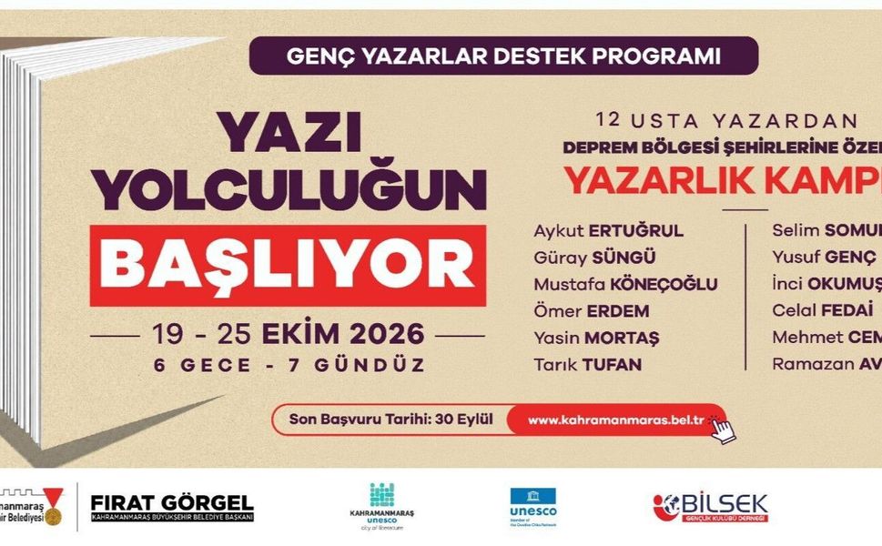 DEPREM BÖLGESİNDEKİ GENÇ YAZARLAR ‘YAZARLIK KAMPI’NDA BULUŞUYOR