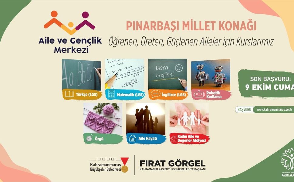 PINARBAŞI MİLLET KONAĞI’NDA KADINLAR VE ÖĞRENCİLER İÇİN EĞİTİM DÖNEMİ BAŞLIYOR