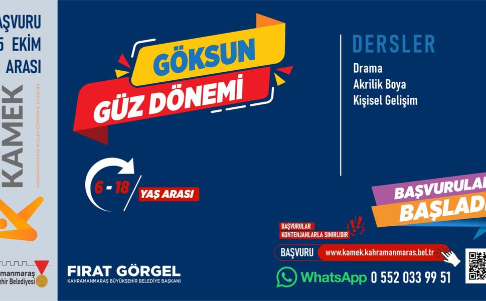 KAMEK İLE HER İLÇEDE EĞİTİM; TÜRKOĞLU VE GÖKSUN’DA KURS KAYITLARI BAŞLADI