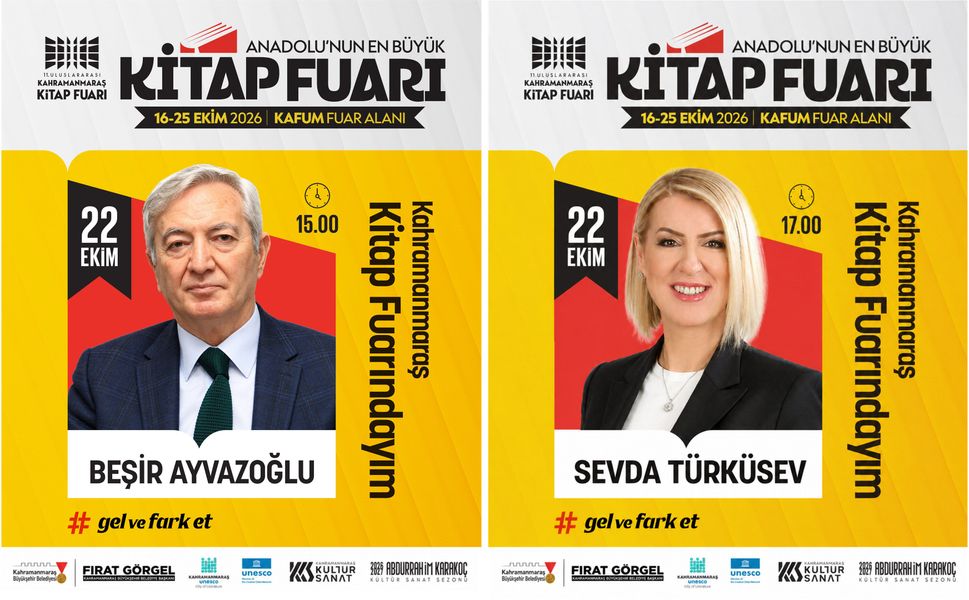KİTAP FUARI’NDA PERŞEMBE GÜNÜ AYVAZOĞLU VE TÜRKÜSEV OKURLARLA BULUŞACAK