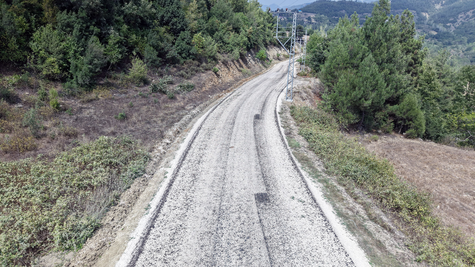 Andirin Koklu Mahallesi Sati Asfalt Calismasi Havadan 3 Eylul 1