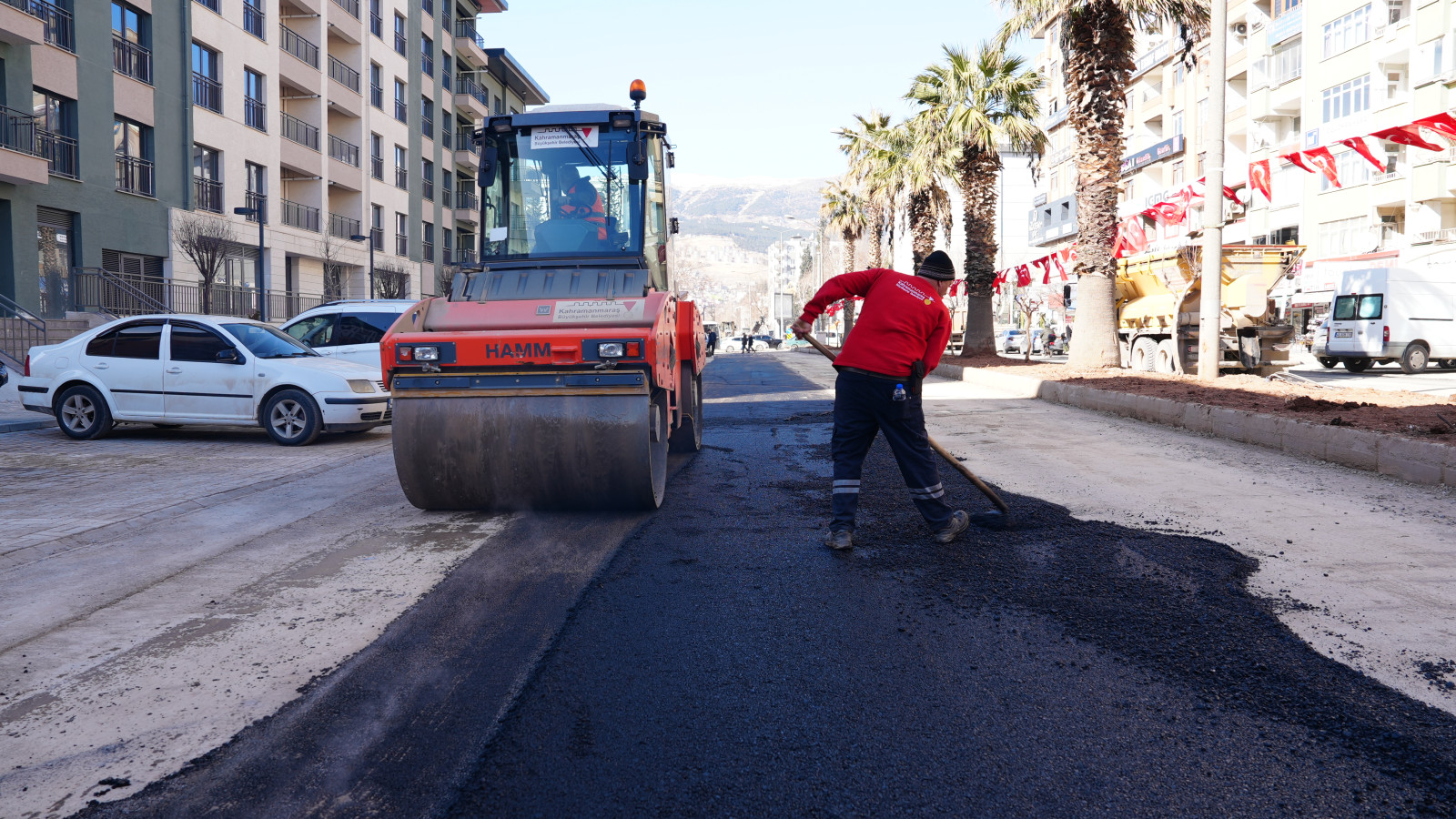 Trabzon Bulvarı’nda Yol İyileştirmeleri Etaplar Halinde Sürüyor